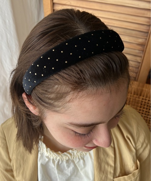 ciite'(シーテ)の「ベロアドット幅広カチューシャ(カチューシャ・レディース・ブルー/ブラウン/ワイン/ブラック/ベージュ・FREE)」の21枚目の写真