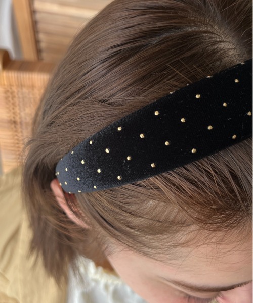 ciite'(シーテ)の「ベロアドット幅広カチューシャ(カチューシャ・レディース・ブルー/ブラウン/ワイン/ブラック/ベージュ・FREE)」の22枚目の写真
