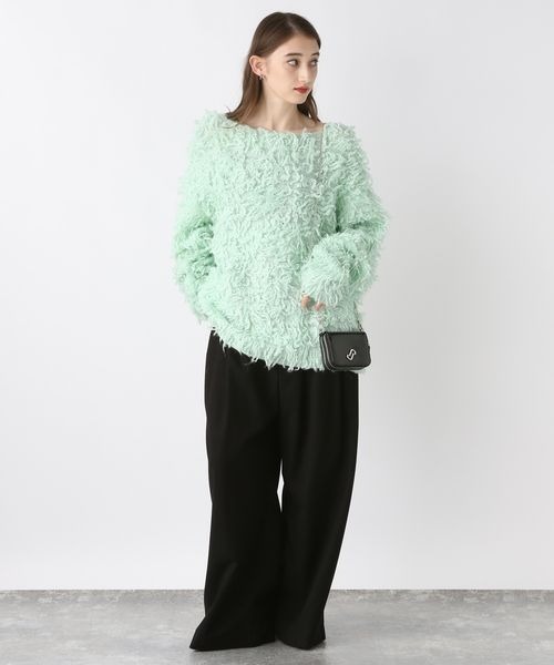 JEANASIS(ジーナシス)の「4タックハイウエストワイドパンツ/210123(スラックス・レディース・ブラック/グレー系その他/ブルー系その他・SMALL/MEDIUM)」の4枚目の写真