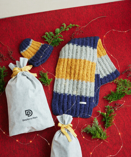 FREAK'S STORE（フリークスストア）の「HAND KNIT LONG MUFFLER（マフラー・メンズ・サックスブルー/ネイビー/ブラック・ONE SIZE）」の7枚目の写真