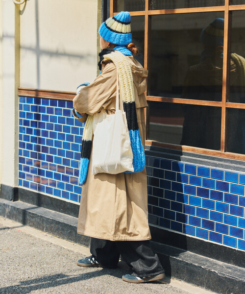 FREAK'S STORE（フリークスストア）の「HAND KNIT LONG MUFFLER（マフラー・メンズ・サックスブルー/ネイビー/ブラック・ONE SIZE）」の15枚目の写真