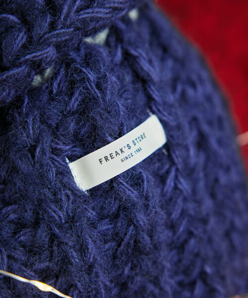 FREAK'S STORE(フリークスストア)の「HAND KNIT LONG MUFFLER(マフラー・メンズ・サックスブルー/ネイビー/ブラック・ONE SIZE)」の11枚目の写真