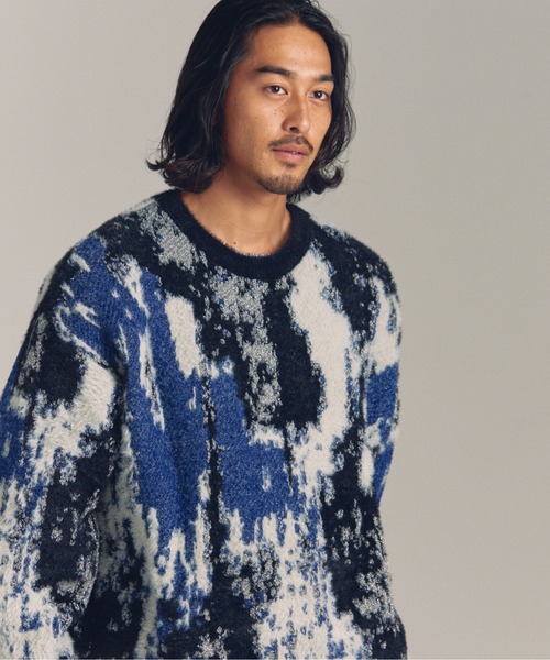 JACKROSE(ジャックローズ)の「JE スプラッシュジャガードクルーニット(ニット/セーター・メンズ・ブラック系2/ブラック・M/L)」の4枚目の写真