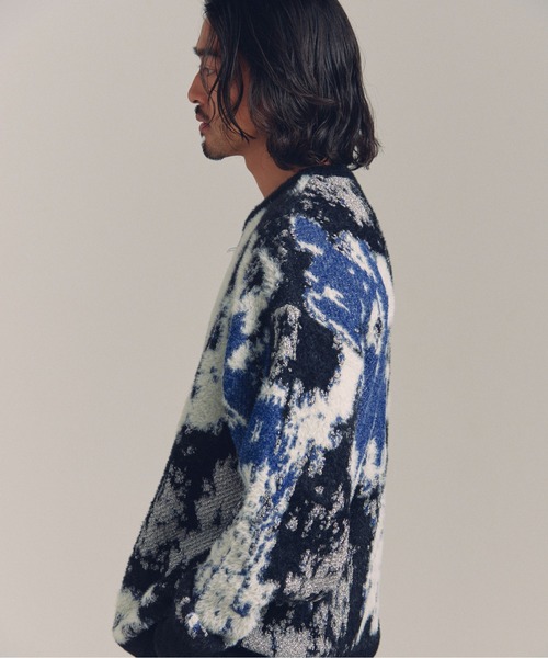 JACKROSE(ジャックローズ)の「JE スプラッシュジャガードクルーニット(ニット/セーター・メンズ・ブラック系2/ブラック・M/L)」の6枚目の写真