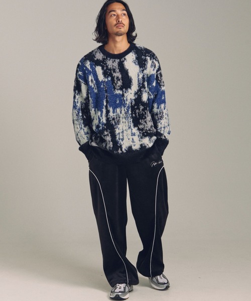 JACKROSE(ジャックローズ)の「JE スプラッシュジャガードクルーニット(ニット/セーター・メンズ・ブラック系2/ブラック・M/L)」の12枚目の写真