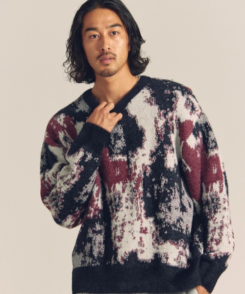 JACKROSE(ジャックローズ)の「JE スプラッシュジャガードクルーニット(ニット/セーター・メンズ・ブラック系2/ブラック・M/L)」の20枚目の写真