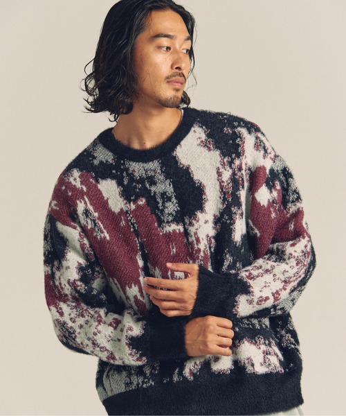 JACKROSE(ジャックローズ)の「JE スプラッシュジャガードクルーニット(ニット/セーター・メンズ・ブラック系2/ブラック・M/L)」の21枚目の写真