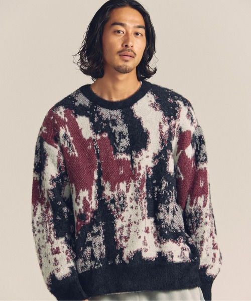 JACKROSE(ジャックローズ)の「JE スプラッシュジャガードクルーニット(ニット/セーター・メンズ・ブラック系2/ブラック・M/L)」の22枚目の写真