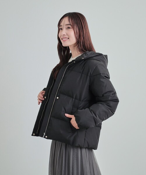 DRESKIP（ドレスキップ）の「◆【洗える/撥水】10の欲張りを満たす ボリューム襟 ダウンジャケット（ダウンジャケット/コート・レディース・ブラック/ブラウン系その他/ナチュラル・02/03/04）」の5枚目の写真