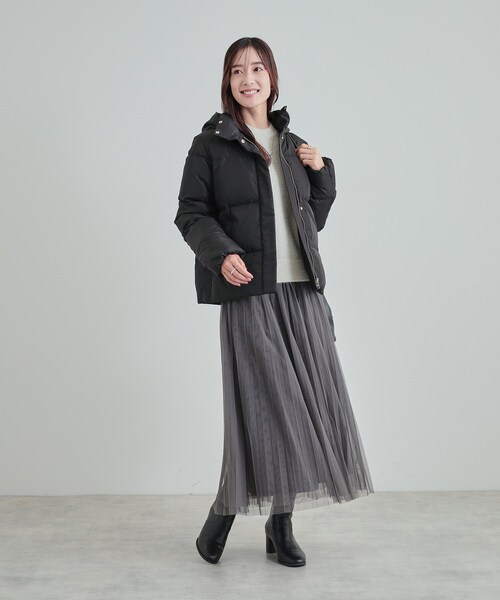 DRESKIP（ドレスキップ）の「◆【洗える/撥水】10の欲張りを満たす ボリューム襟 ダウンジャケット（ダウンジャケット/コート・レディース・ブラック/ブラウン系その他/ナチュラル・02/03/04）」の6枚目の写真