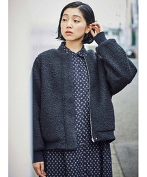 THREE FIFTY STANDARD（スリーフィフティースタンダード）の「ＴＨＲＥＥ　ＦＩＦＴＹ　ＳＴＡＮＤＡＲＤ　比翼のボアジップアップブルゾン（ブルゾン）」