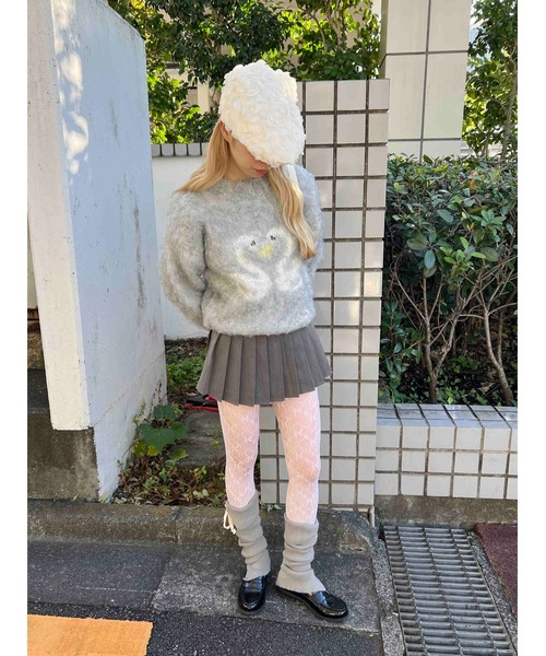 WC(ダブル シー)の「ローズモチーフハンチング(ハンチング/ベレー帽・レディース・アイボリー/ブラック・FREE)」の9枚目の写真