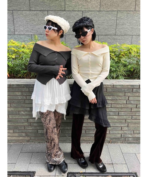 WC(ダブル シー)の「ローズモチーフハンチング(ハンチング/ベレー帽・レディース・アイボリー/ブラック・FREE)」の19枚目の写真