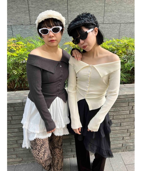 WC(ダブル シー)の「ローズモチーフハンチング(ハンチング/ベレー帽・レディース・アイボリー/ブラック・FREE)」の20枚目の写真