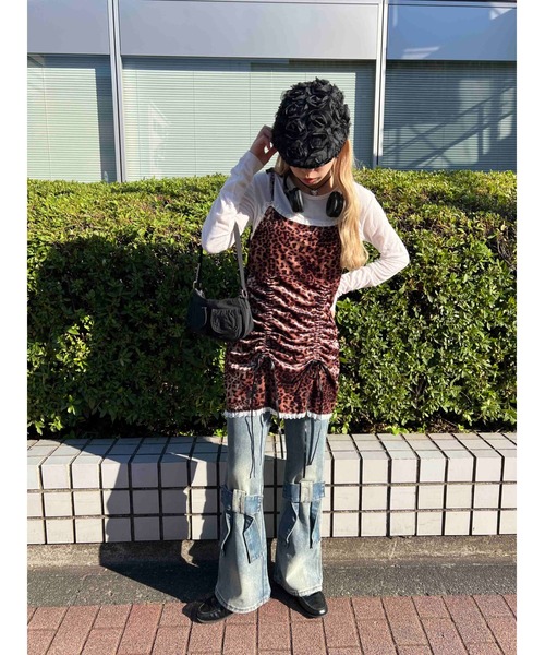 WC(ダブル シー)の「ローズモチーフハンチング(ハンチング/ベレー帽・レディース・アイボリー/ブラック・FREE)」の16枚目の写真