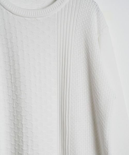 RATTLE TRAP（ラトルトラップ）の「ハイゲージ(12GG)ウール混ニット（ニット/セーター・メンズ・ブラック/ホワイト/ベージュ系その他・M/L/LL）」の7枚目の写真