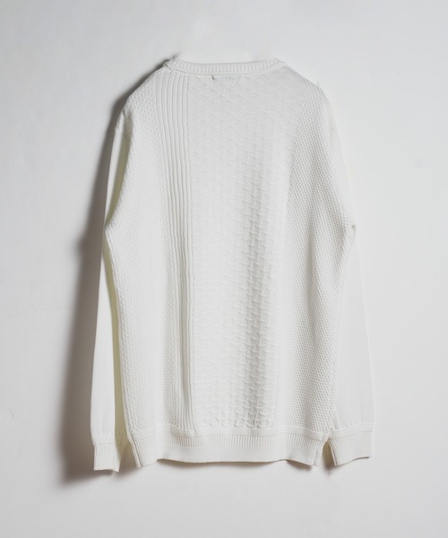 RATTLE TRAP（ラトルトラップ）の「ハイゲージ(12GG)ウール混ニット（ニット/セーター・メンズ・ブラック/ホワイト/ベージュ系その他・M/L/LL）」の8枚目の写真