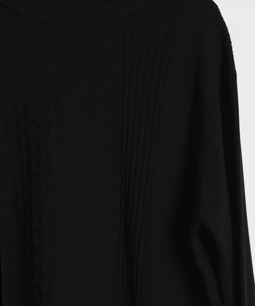 RATTLE TRAP（ラトルトラップ）の「ハイゲージ(12GG)ウール混ニット（ニット/セーター・メンズ・ブラック/ホワイト/ベージュ系その他・M/L/LL）」の9枚目の写真