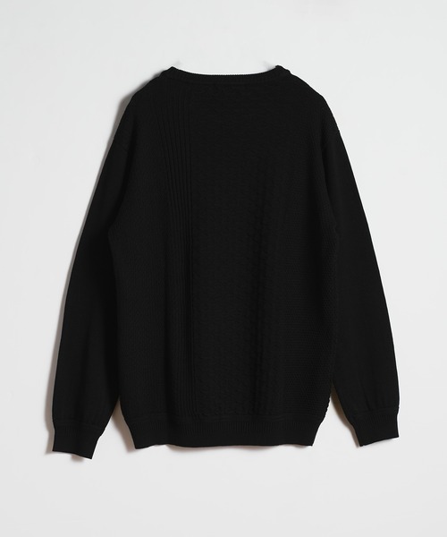 RATTLE TRAP（ラトルトラップ）の「ハイゲージ(12GG)ウール混ニット（ニット/セーター・メンズ・ブラック/ホワイト/ベージュ系その他・M/L/LL）」の10枚目の写真