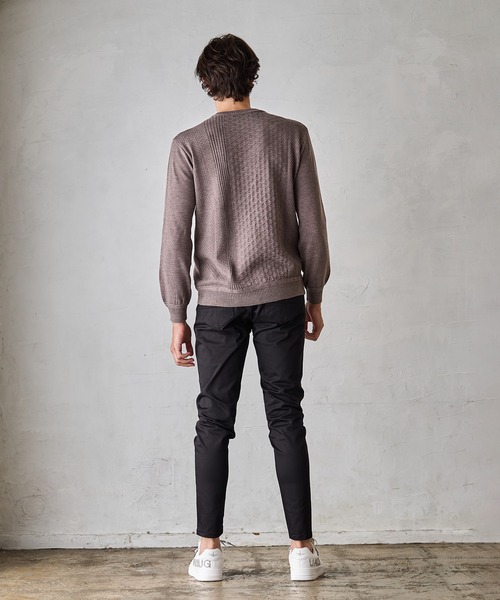 RATTLE TRAP（ラトルトラップ）の「ハイゲージ(12GG)ウール混ニット（ニット/セーター・メンズ・ブラック/ホワイト/ベージュ系その他・M/L/LL）」の13枚目の写真