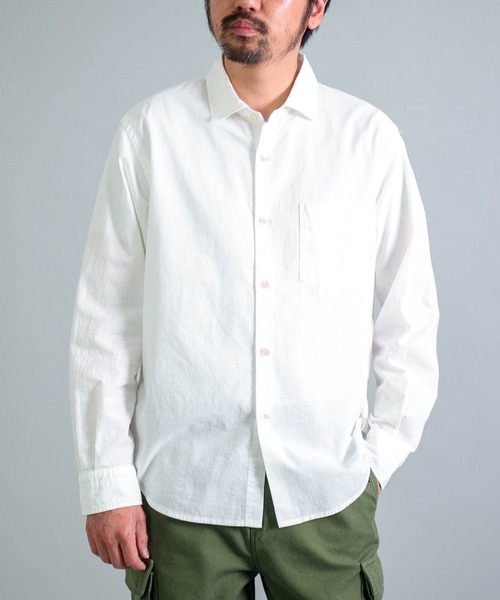 OMNIGOD mens / オムニゴッド] 撚り杢シャンブレー スプレッド