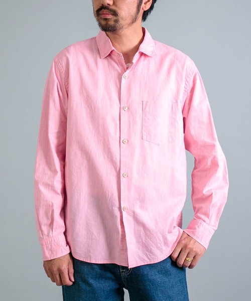 OMNIGOD mens / オムニゴッド] 撚り杢シャンブレー スプレッド