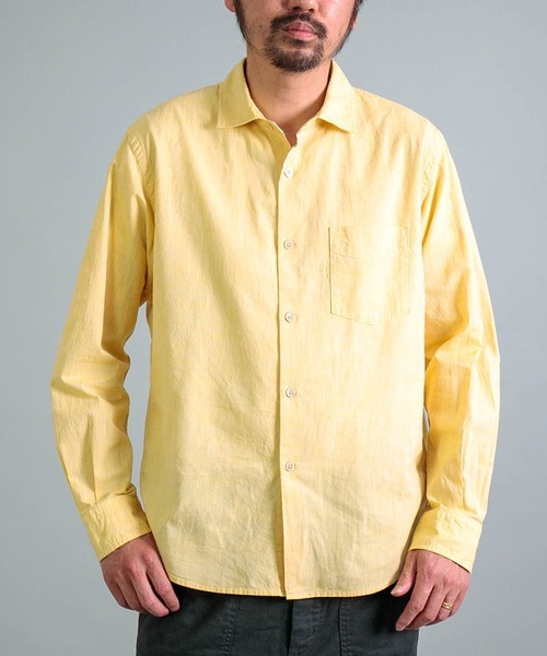 OMNIGOD mens / オムニゴッド] 撚り杢シャンブレー スプレッド
