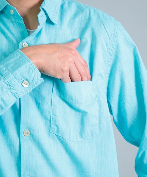 OMNIGOD mens / オムニゴッド] 撚り杢シャンブレー スプレッド