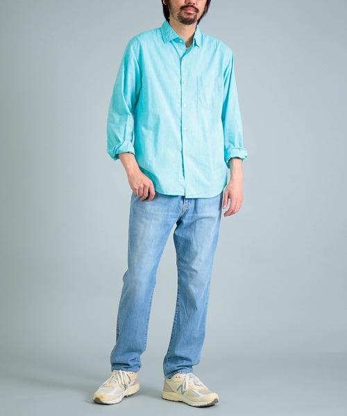 OMNIGOD mens / オムニゴッド] 撚り杢シャンブレー スプレッド