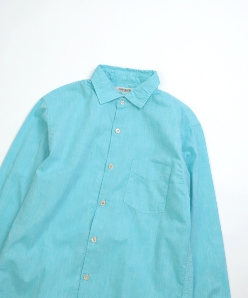 OMNIGOD mens / オムニゴッド] 撚り杢シャンブレー スプレッドカラー