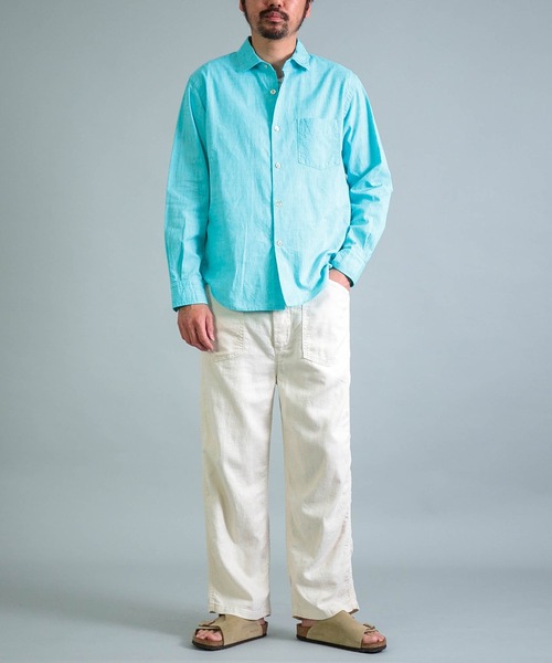 OMNIGOD mens / オムニゴッド] 撚り杢シャンブレー スプレッド