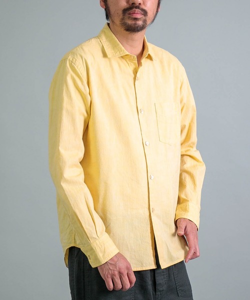 OMNIGOD mens / オムニゴッド] 撚り杢シャンブレー スプレッド