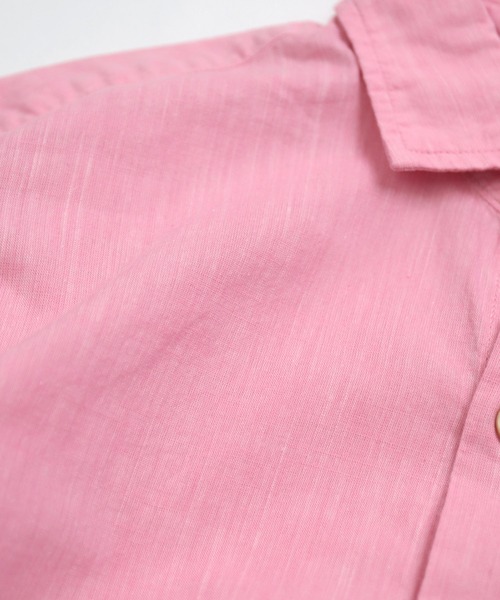 OMNIGOD（オムニゴッド）の「[OMNIGOD mens / オムニゴッド] 撚り杢シャンブレー スプレッドカラーシャツ（シャツ/ブラウス・メンズ・ブルー/ホワイト/ピンク/イエロー・2/3/4）」の7枚目の写真