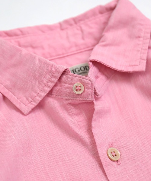 OMNIGOD（オムニゴッド）の「[OMNIGOD mens / オムニゴッド] 撚り杢シャンブレー スプレッドカラーシャツ（シャツ/ブラウス・メンズ・ブルー/ホワイト/ピンク/イエロー・2/3/4）」の8枚目の写真