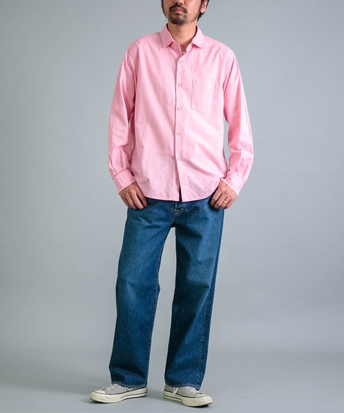 OMNIGOD（オムニゴッド）の「[OMNIGOD mens / オムニゴッド] 撚り杢シャンブレー スプレッドカラーシャツ（シャツ/ブラウス・メンズ・ブルー/ホワイト/ピンク/イエロー・2/3/4）」の6枚目の写真