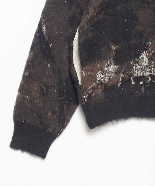 FACCIES / Marble pt shaggy cardigan