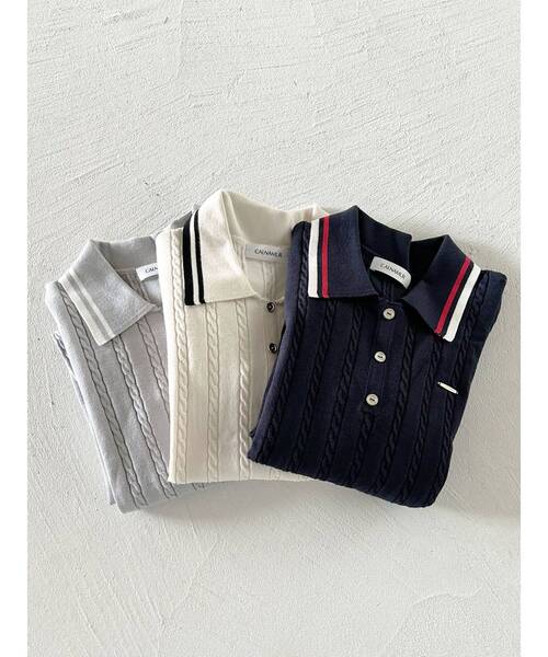 MINI CABLE LINE KNIT/ミニケーブルラインニット【セットアップ
