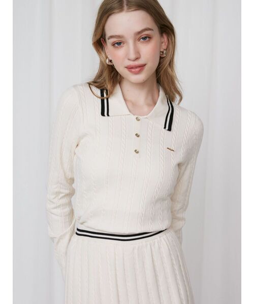 MINI CABLE LINE KNIT/ミニケーブルラインニット【セットアップ