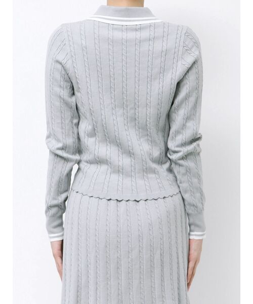 ニット セーター MINI CABLE LINE KNIT/ミニケーブルラインニット「セットアップ着用可」 レディース MINI CABLE LINE KNIT/ミニケーブルラインニット【セットアップ