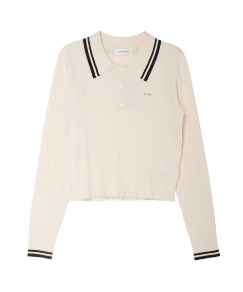 ニット セーター MINI CABLE LINE KNIT/ミニケーブルラインニット「セットアップ着用可」 レディース MINI CABLE LINE KNIT/ミニケーブルラインニット【セットアップ