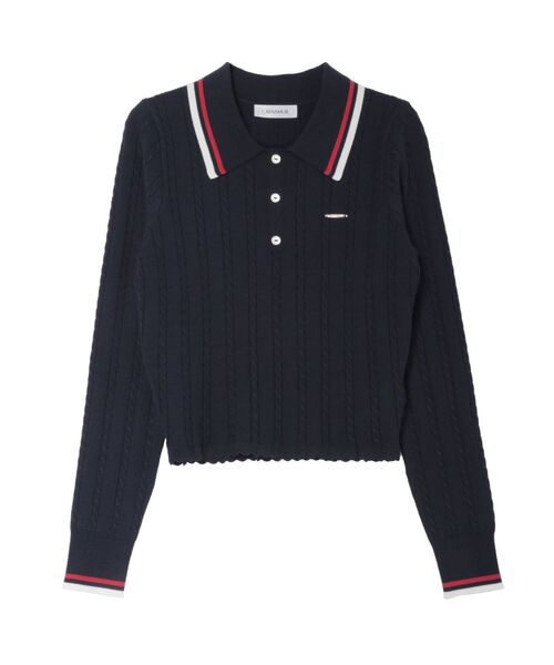 ニット セーター MINI CABLE LINE KNIT/ミニケーブルラインニット「セットアップ着用可」 レディース MINI CABLE LINE KNIT/ミニケーブルラインニット【セットアップ