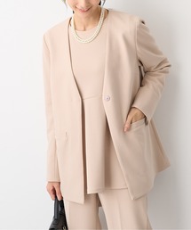 for/c（フォーシー）の「[セレモニー/オケージョン対応]Vネックノーカラージャケット【サスティナブル】（ノーカラージャケット）」