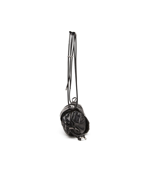 関税込 国内発送【DIESEL】Scrunch-D ショルダーバッグ Women's Scrunch-D M-Shoulder bag in shiny leather | Black