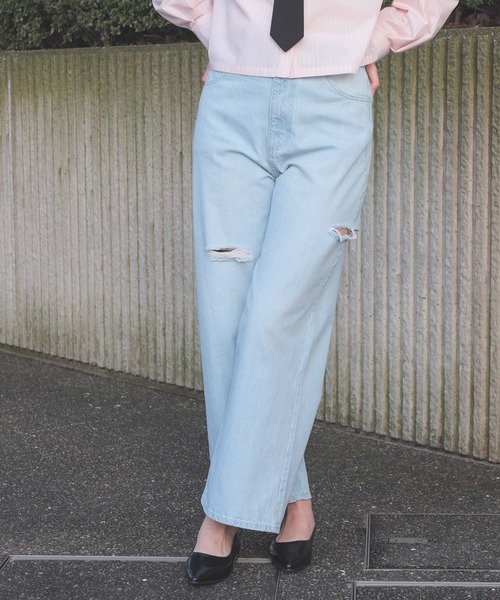 Honeys(ハニーズ)の「ダメージデニムパンツ(デニムパンツ・レディース・ブルー系その他2/ブルー系その他/グレー/ブルー系その他3/ブラック系その他・SS/S/M/LL/L)」の11枚目の写真