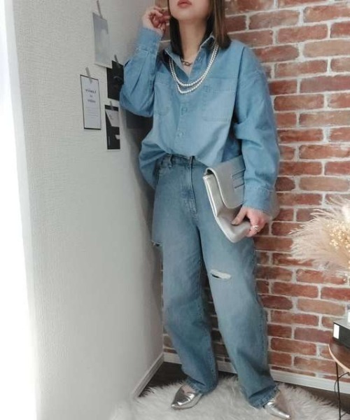Honeys(ハニーズ)の「ダメージデニムパンツ(デニムパンツ・レディース・ブルー系その他2/ブルー系その他/グレー/ブルー系その他3/ブラック系その他・SS/S/M/LL/L)」の7枚目の写真