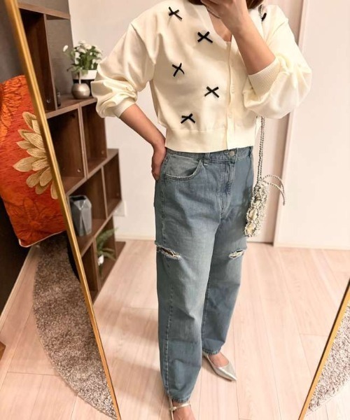 Honeys(ハニーズ)の「ダメージデニムパンツ(デニムパンツ・レディース・ブルー系その他2/ブルー系その他/グレー/ブルー系その他3/ブラック系その他・SS/S/M/LL/L)」の8枚目の写真