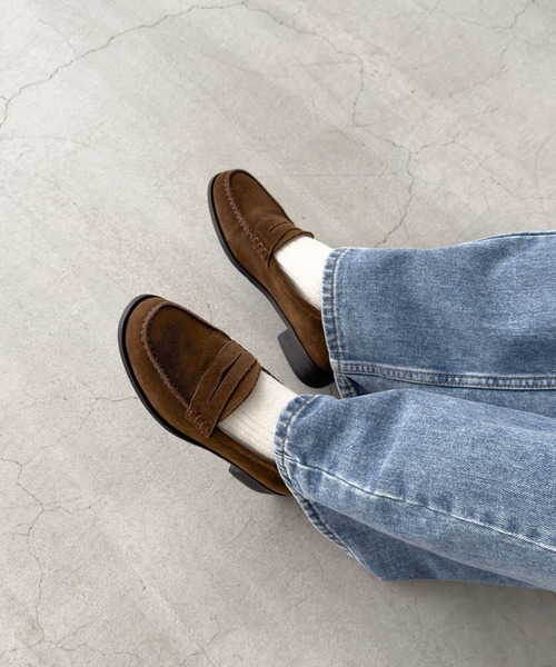 CANAL JEAN（キャナルジーン）の「El mar　スエードコインローファー（ローファー・レディース・ブラウン/ダークブラウン・23.5/24/24.5/23/25）」の4枚目の写真