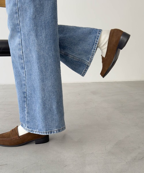 CANAL JEAN（キャナルジーン）の「El mar　スエードコインローファー（ローファー・レディース・ブラウン/ダークブラウン・23.5/24/24.5/23/25）」の3枚目の写真