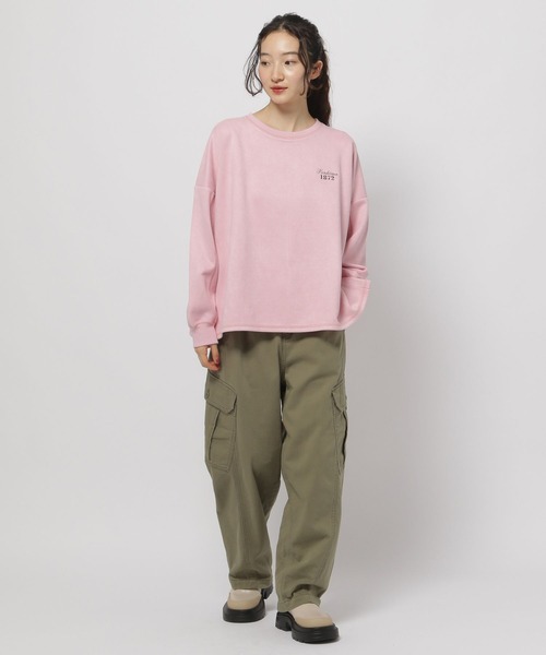niko and...(ニコアンド)の「フェイクスウェードロゴ刺繍プルオーバー(Tシャツ/カットソー・レディース・チャコール/ピンク/ライトグレー/ライトブルー・FREE)」の11枚目の写真