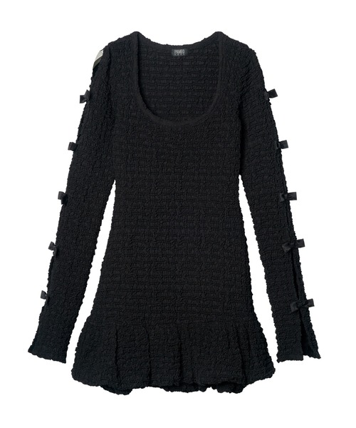 PAMEO POSE(パメオポーズ)の「Gathering Puff Mini Dress(ワンピース・レディース・ホワイト/スカイブルー/ブラック・FREE)」の3枚目の写真